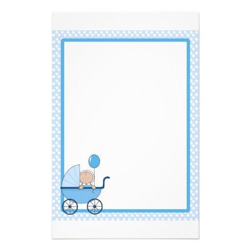 Baby Border Boy Stationery Paper Zazzle