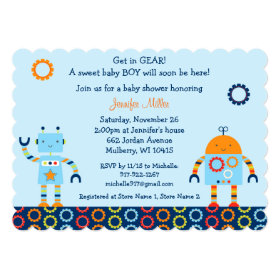 Baby Bots Robot Baby Shower Invitation 5