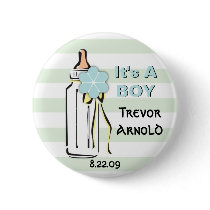 Baby Bottle- Boy Button by MissNNick Baby Bottle- Boy Button