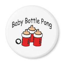Baby Bottle Pong Fridge Magnet