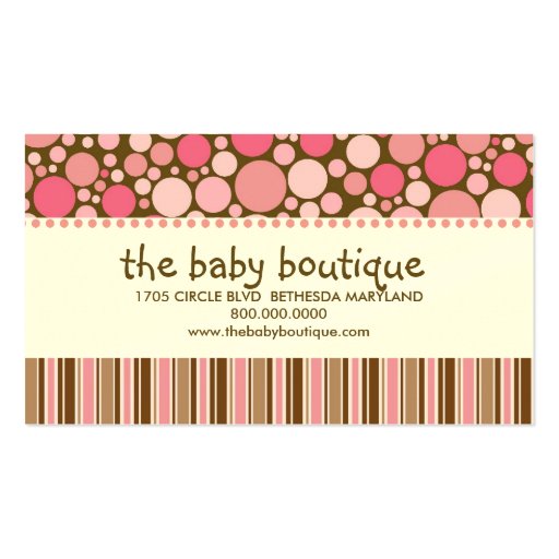 Baby Boutique Business Cards (front side)