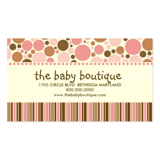 Baby Boutique Business Cards (front side)