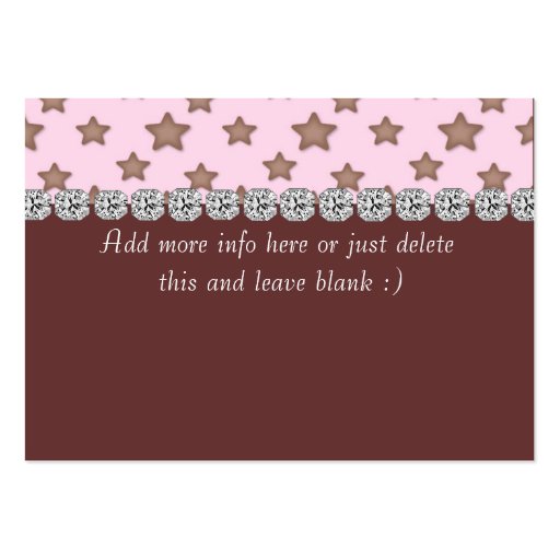 Baby BOUTIQUE STORE Glam Business Card (back side)