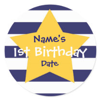 Baby Boy 1st Birthday Sticker by jgh96sbc Baby Boy 1st Birthday Sticker