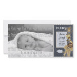 Baby Boy Annoucement Photo Card Template photo cards
