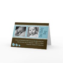 Baby Boy Announcement Card by SoCalTeeShirts Baby Boy Announcement Card