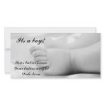 Baby boy announcement card photo greeting card