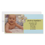 baby boy announcement photo card