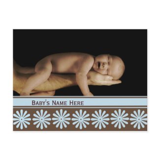 Baby Boy Announcement postcard