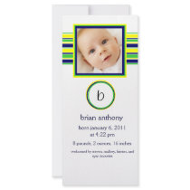 Baby Boy Announcement Rack Card Template