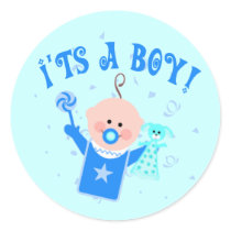 Baby Boy Announcement Sticker by jamiecreates1 Baby Boy Announcement Sticker