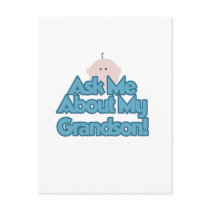 Baby Boy Ask About My Grandson Tshirts and Gifts Post Cards