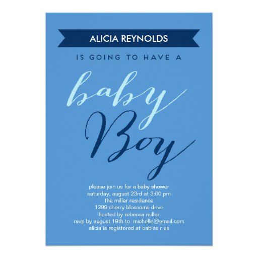 Baby Boy Baby Shower Invitations