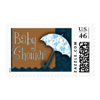 Baby boy baby shower stamp