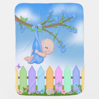Baby Boy - Backyard Cute Baby Blanket