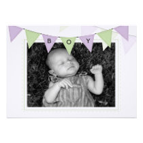 Baby Boy Banner Flags Birth Photo Announcement
