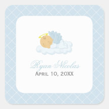 Baby Boy Baptism Stickers