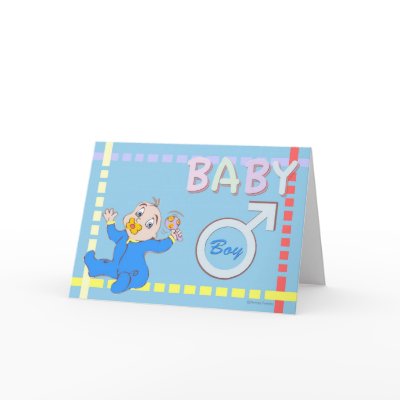 Baby Boy Birth Announcement Cards by ColdSnapStudio