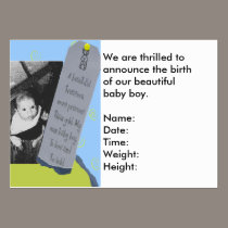 Baby Boy Birth Announcement Card business cards