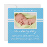 Baby Boy Birth Announcement Card invitations