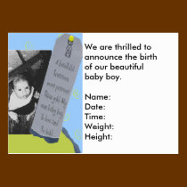 Baby Boy Birth Announcement Card business cards