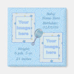 Baby Boy Birth Announcement Magnet