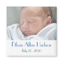 Baby Boy Birth Announcement Magnets
