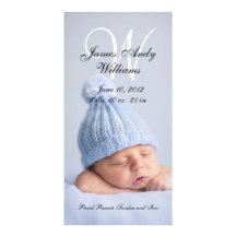 Baby Boy Birth Announcement Photo Cards
