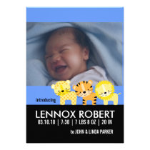 Baby Boy Birth Announcement Photo Cards