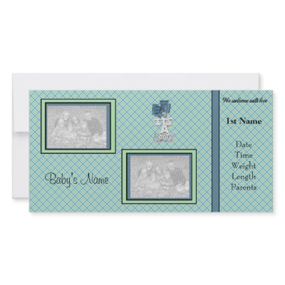 Baby Boy Birth Announcement Photo Cards by Dmargie1029