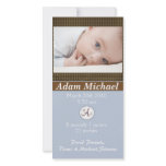 Baby Boy Birth Announcement Custom Photo Card
