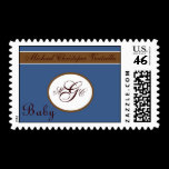 Baby Boy Birth Announcement Postage Stamp stamps