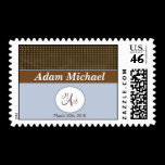 Baby Boy Birth Announcement Postage Stamp stamps