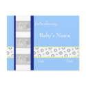Baby Boy Birth Announcement Template postcard
