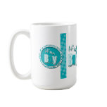 Baby boy birth photo mug announcement