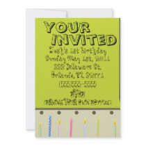 baby boy birthday card invitaion announcements