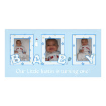Baby Boy Birthday Photocard