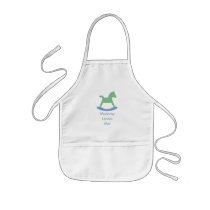 Baby Boy Blue and Rocking Horse  Bib aprons