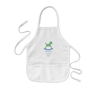 Baby Boy
Blue and Rocking Horse Bib apron