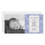 Baby Boy Blue Birth Announcement Photo Card