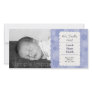 Baby Boy Blue Birth Announcement Photo Card