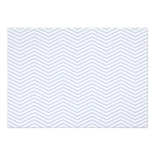 Baby Boy Blue Chevron Sip and See Invitation