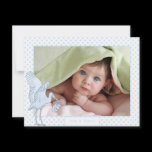 Baby Boy Blue Dots Stork Baby Picture Announcement