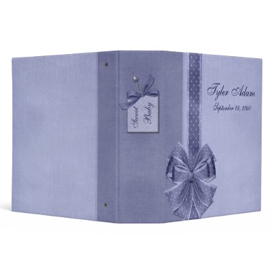Baby Boy Blue Jean Denim Binder by berkeleygirlforever