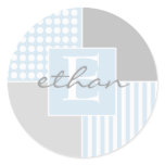 Baby Boy Blue Modern Sticker