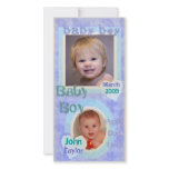 Baby Boy Blue & Purple Vintage Photo Card