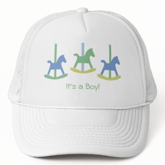 Baby
Boy Blue, Yellow & Green Rocking Horse Cap hat