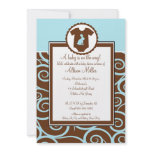 Baby Boy Bodysuit Swirl Boy Baby Shower Invitation