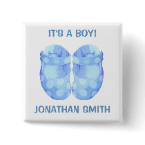 Baby Boy Booties Button buttons