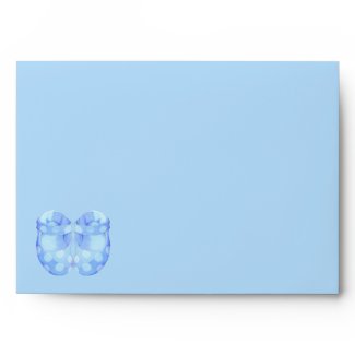 Baby Boy Booties Card Envelope envelope